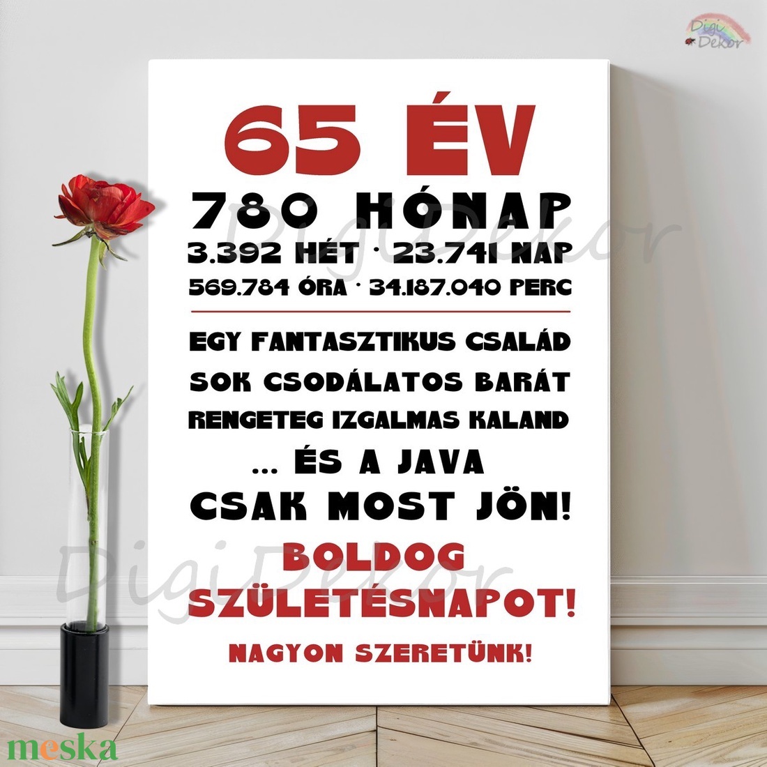 Születésnapi falikép nagyszülőknek.  - otthon & életmód - dekoráció - kép & falikép - táblakép - Meska.hu