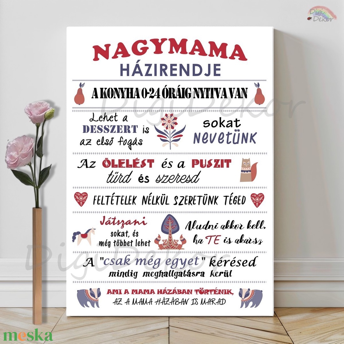 Táblakép Mama konyhájába: Nagymama Házirendje - otthon & életmód - dekoráció - fali és függő dekoráció - falra akasztható dekor - Meska.hu Táblakép Mama konyhájába: Nagymama Házirendje - otthon & életmód - dekoráció - fali és függő dekoráció - falra akasztható dekor - Meska.hu