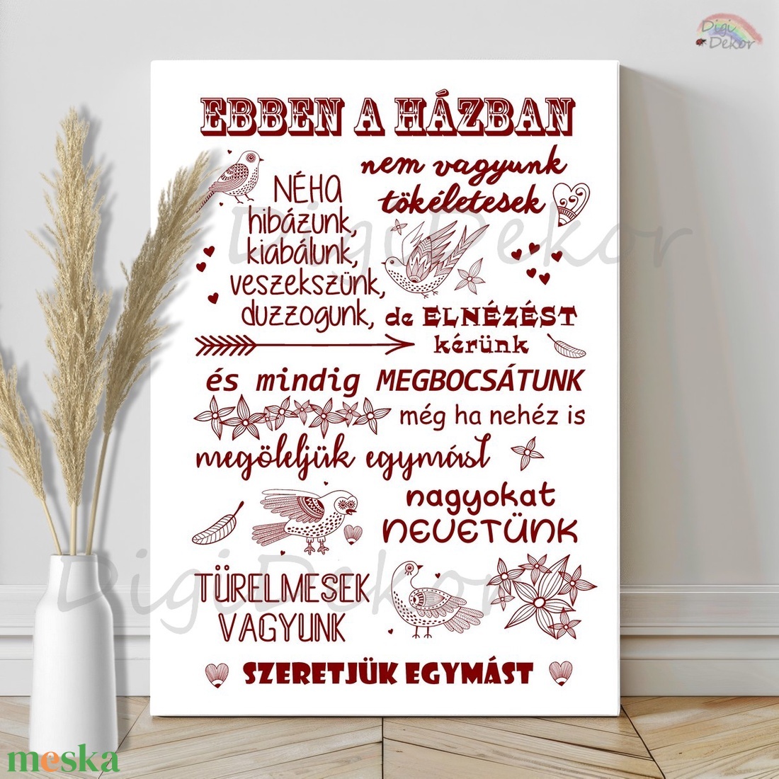 Klasszikus Ebben a házban... táblakép bordó betűkkel - otthon & életmód - dekoráció - fali és függő dekoráció - falra akasztható dekor - Meska.hu Klasszikus Ebben a házban... táblakép bordó betűkkel - otthon & életmód - dekoráció - fali és függő dekoráció - falra akasztható dekor - Meska.hu
