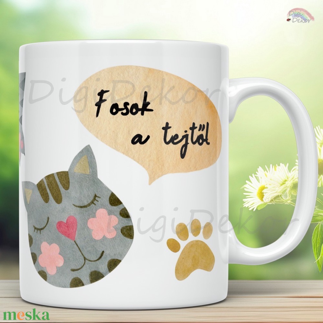 Fosok a tejtől bögre aranyos cicás rajzokkal. Vicces ajándék laktózérzékenyeknek - otthon & életmód - konyhafelszerelés, tálalás - tálalás - bögre & csésze - Meska.hu