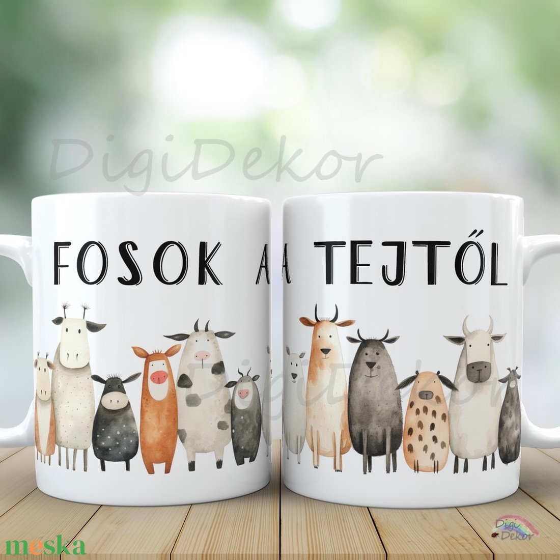 Ajándék bögre laktózérzékenyeknek. Vicces Fosok a tejtől bögre.  - otthon & életmód - konyhafelszerelés, tálalás - tálalás - bögre & csésze - Meska.hu