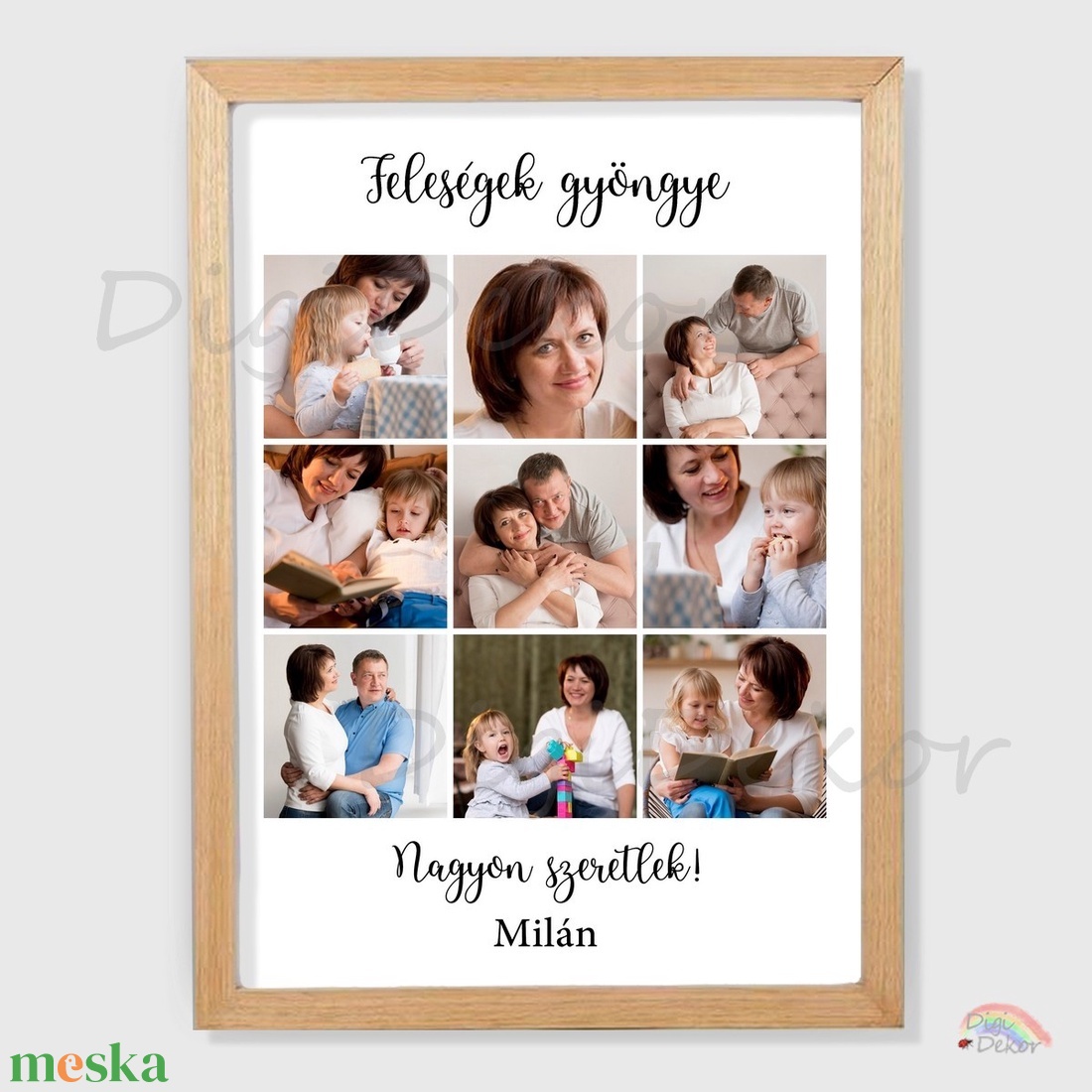 Fotómontázs feleségnek. Egyedi ajándék Valentin-napra, évfordulóra. - otthon & életmód - dekoráció - kép & falikép - táblakép - Meska.hu