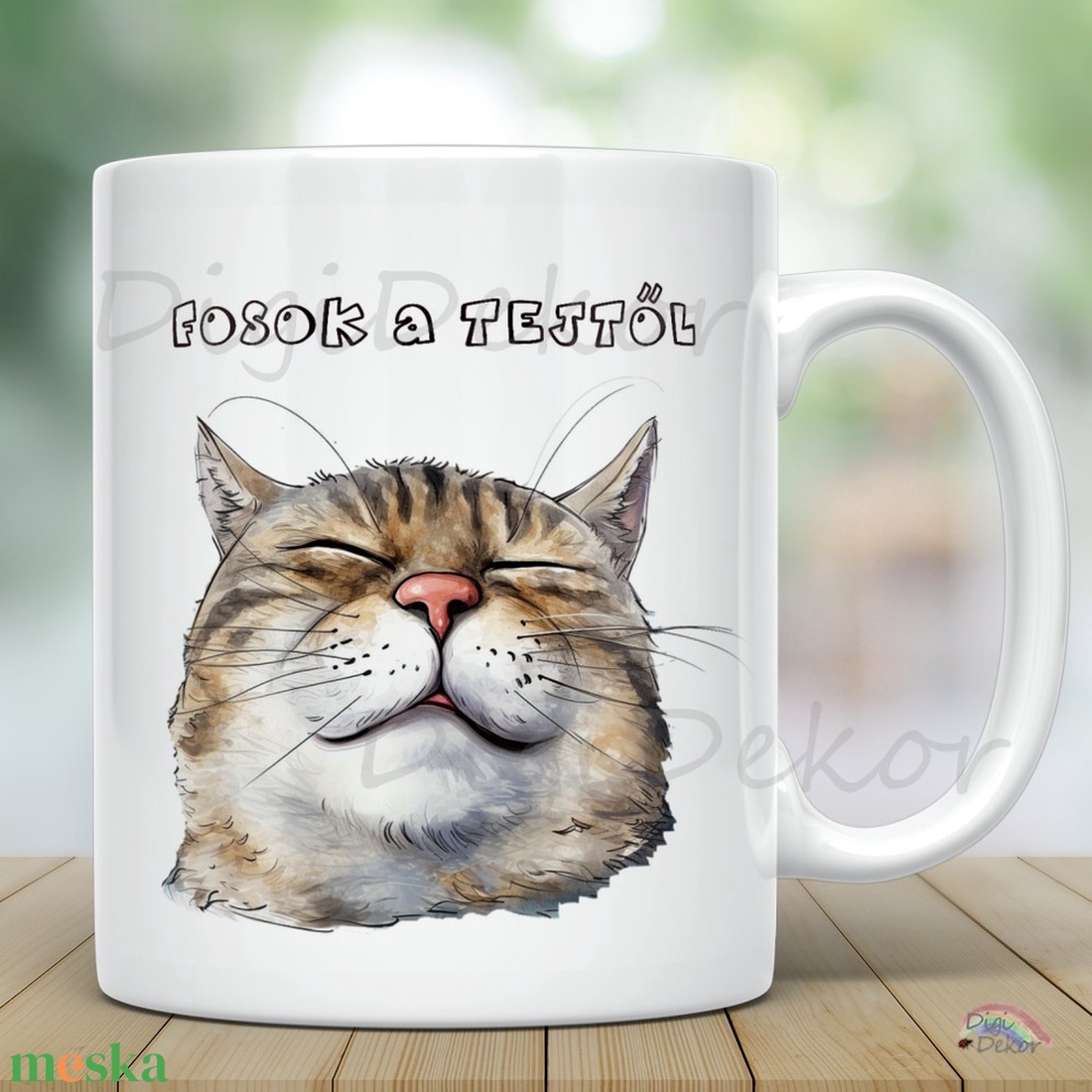 Fosok a tejtől bögre aranyos cicás rajzzal. Vicces ajándék laktózérzékenyeknek.  - otthon & életmód - konyhafelszerelés, tálalás - tálalás - bögre & csésze - Meska.hu