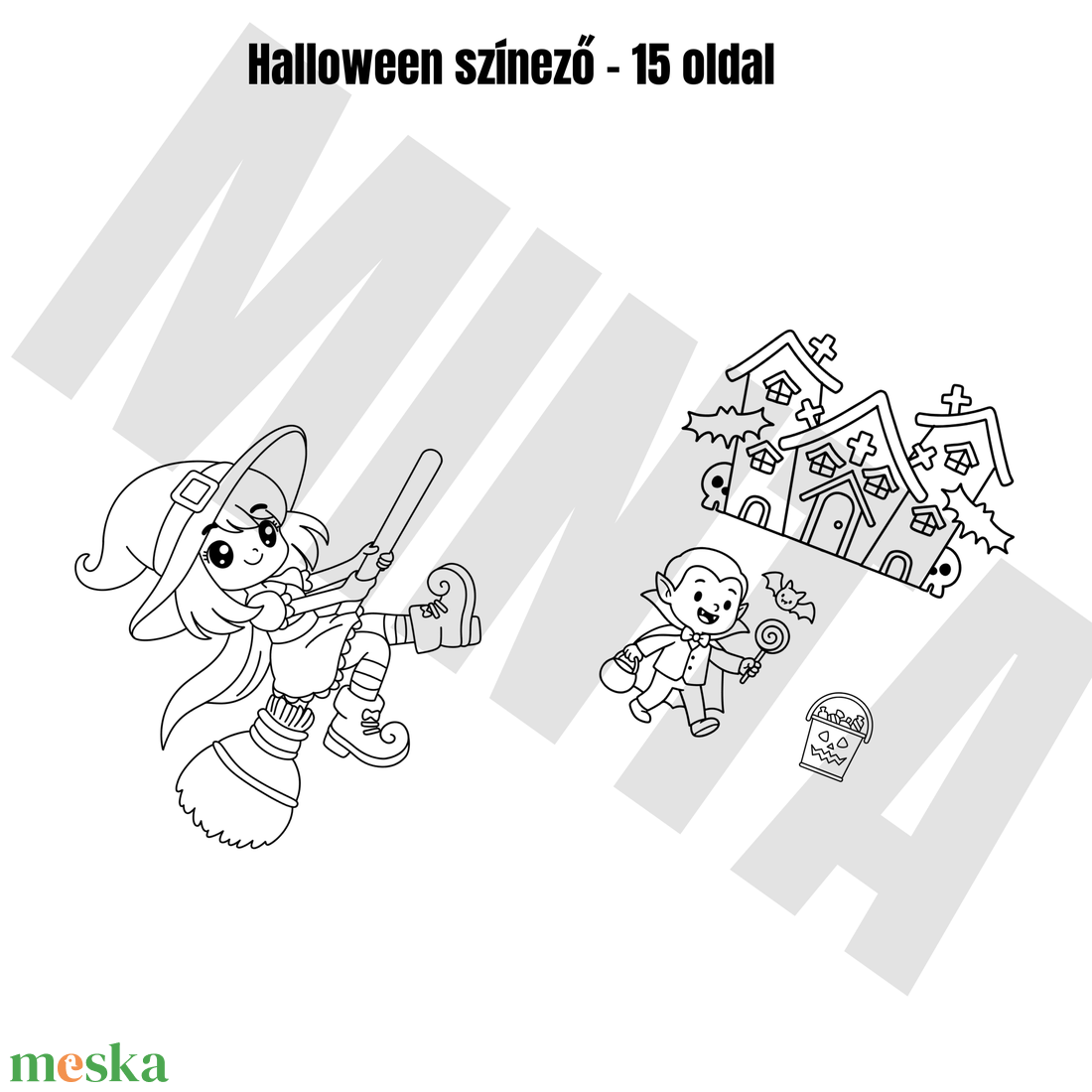 Halloween Színező - 15 lapos nyomtatható PDF - otthon & életmód - papír, írószer - színező - Meska.hu Halloween Színező - 15 lapos nyomtatható PDF - otthon & életmód - papír, írószer - színező - Meska.hu