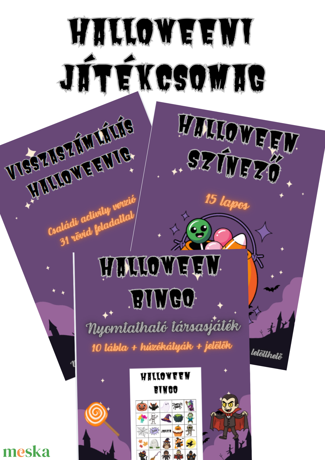Halloweeni Játékcsomag - 3az1ben - játék & sport - táblajáték és kártyajáték - társasjátékok - Meska.hu Halloweeni Játékcsomag - 3az1ben - játék & sport - táblajáték és kártyajáték - társasjátékok - Meska.hu