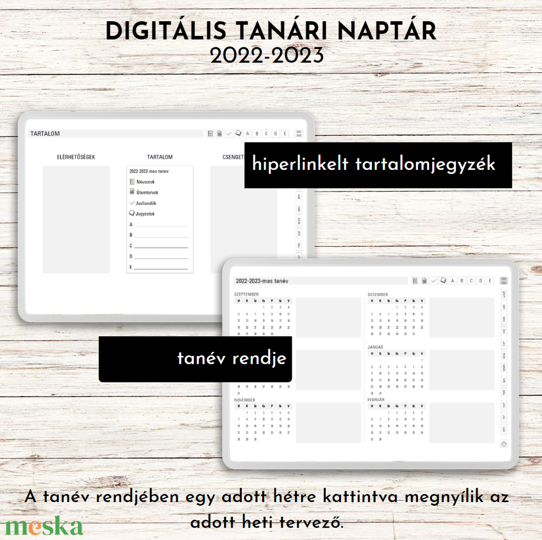 Digitális tanári napló, 2022-2023-mas tanév - otthon & életmód - papír, írószer - naptár & tervező - Meska.hu