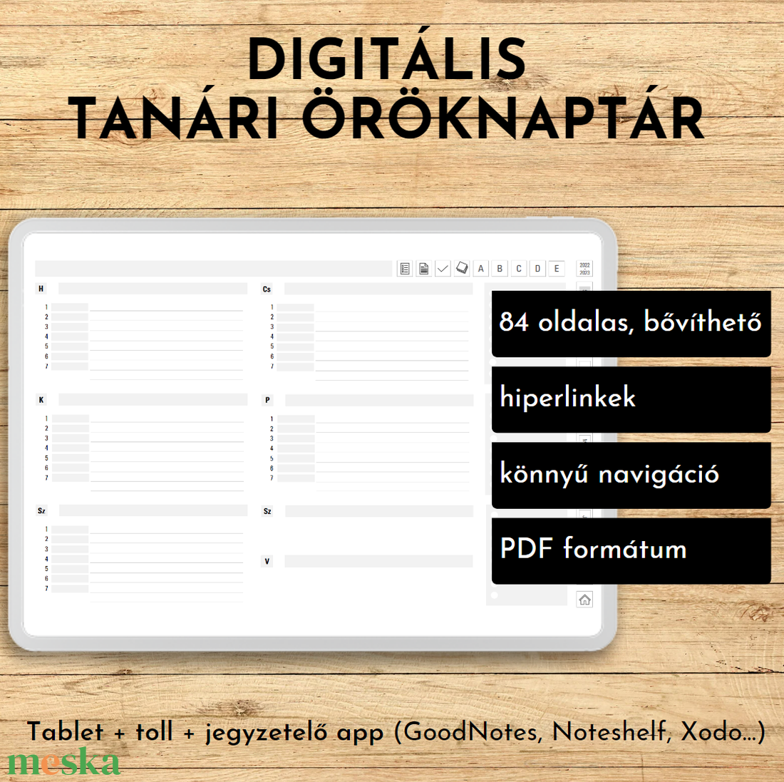 Digitális tanári öröknaptár - otthon & életmód - papír, írószer - naptár & tervező - Meska.hu