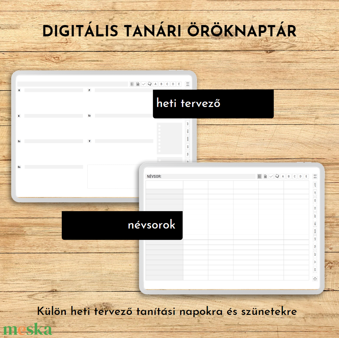 Digitális tanári öröknaptár - otthon & életmód - papír, írószer - naptár & tervező - Meska.hu
