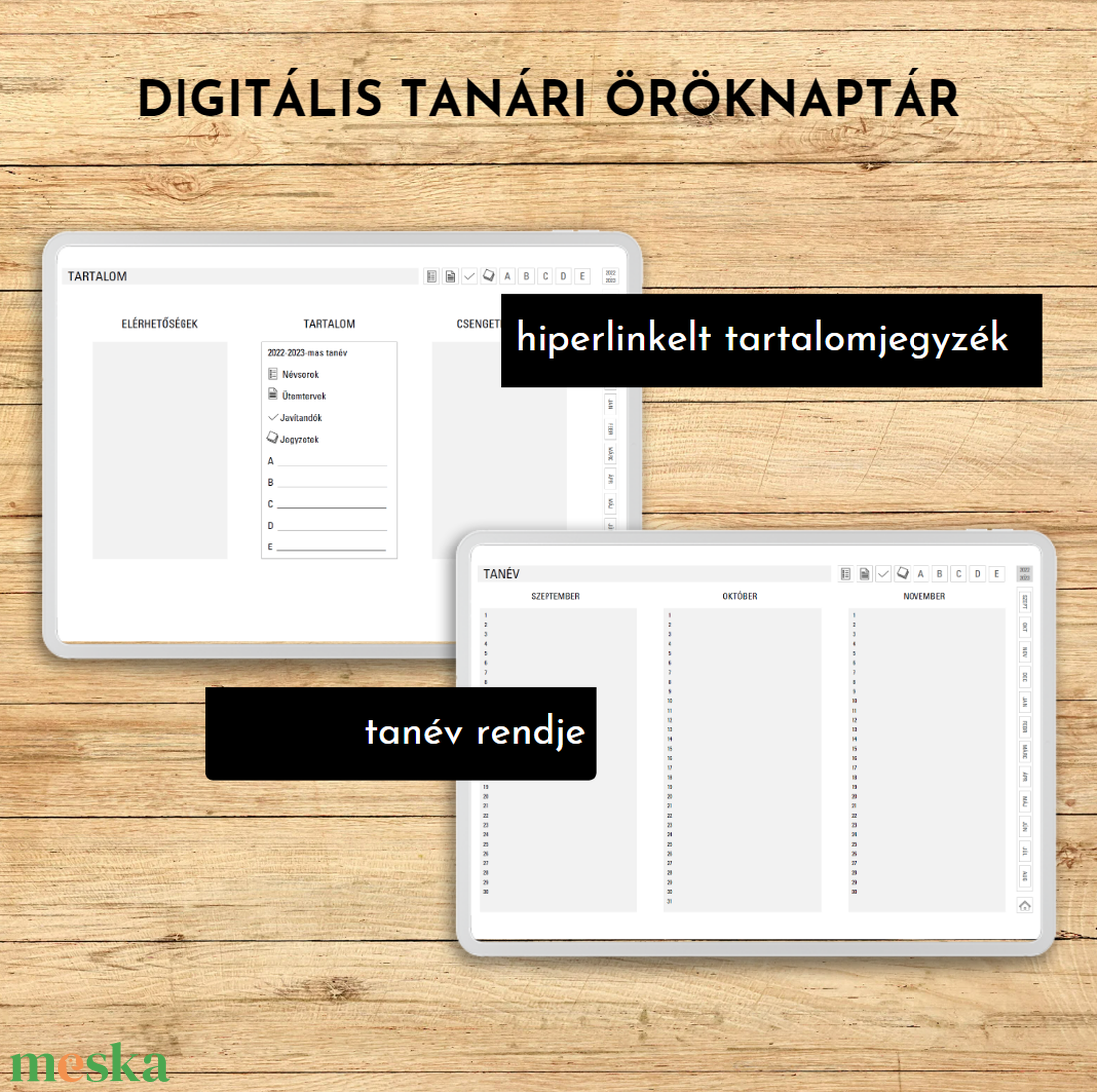 Digitális tanári öröknaptár - otthon & életmód - papír, írószer - naptár & tervező - Meska.hu