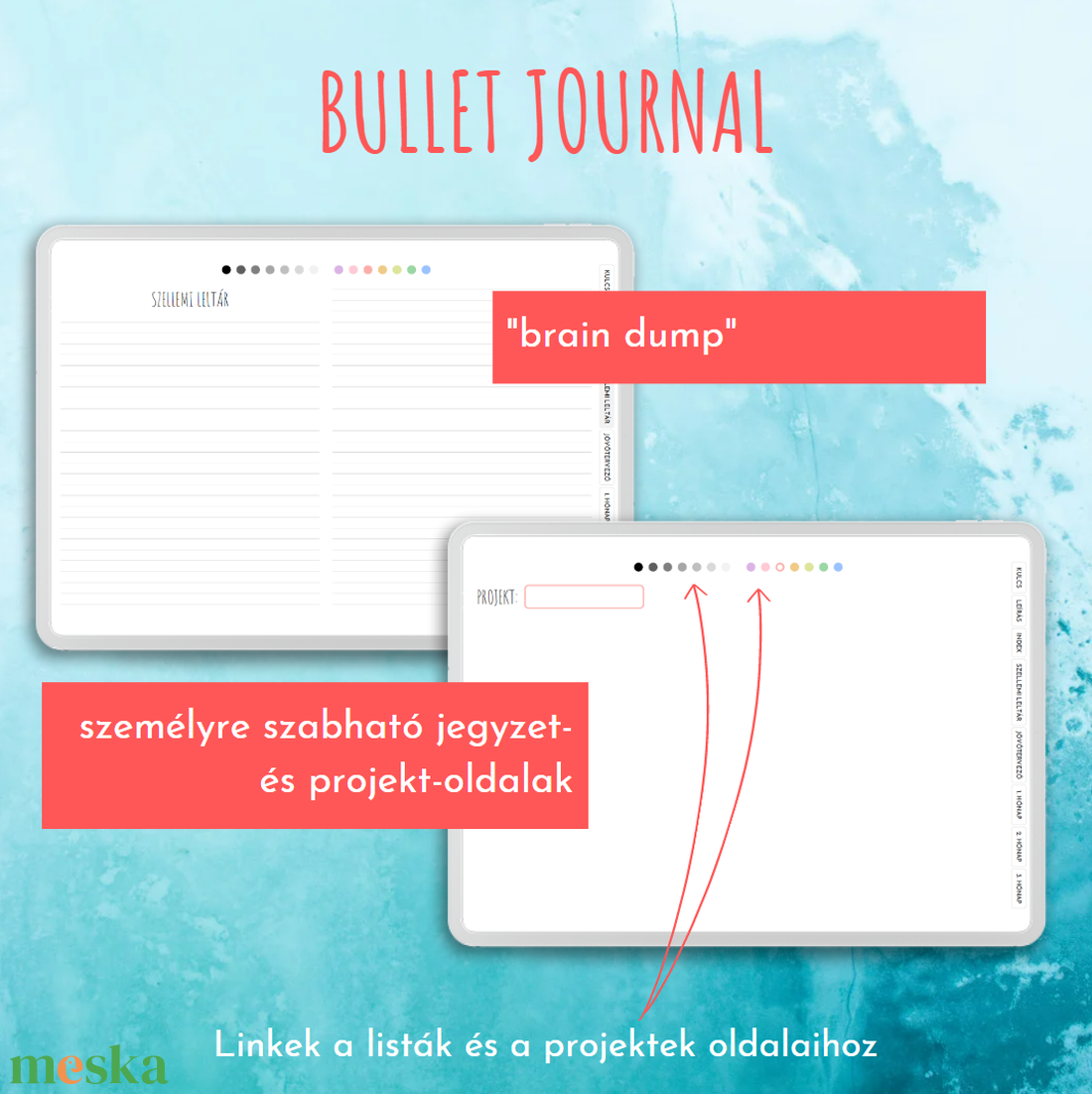 Digitális Bullet Journal öröknapló - otthon & életmód - papír, írószer - naptár & tervező - Meska.hu Digitális Bullet Journal öröknapló - otthon & életmód - papír, írószer - naptár & tervező - Meska.hu