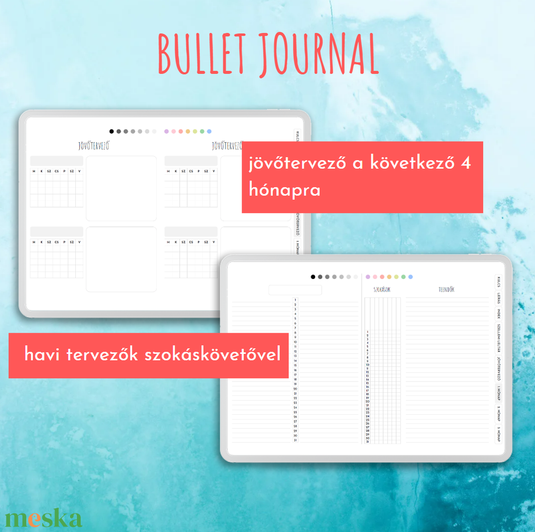 Digitális Bullet Journal öröknapló - otthon & életmód - papír, írószer - naptár & tervező - Meska.hu Digitális Bullet Journal öröknapló - otthon & életmód - papír, írószer - naptár & tervező - Meska.hu