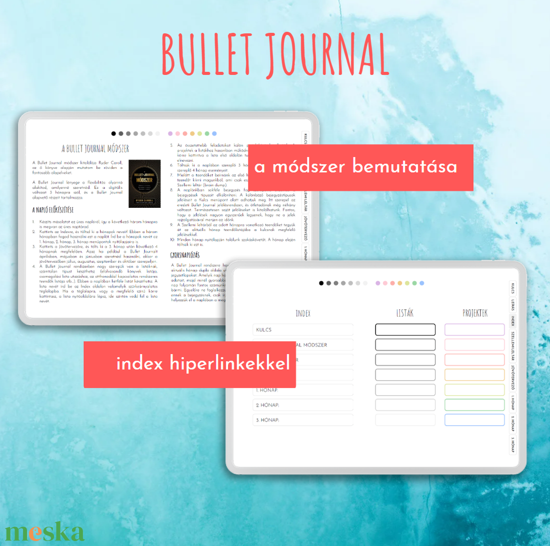 Digitális Bullet Journal öröknapló - otthon & életmód - papír, írószer - naptár & tervező - Meska.hu Digitális Bullet Journal öröknapló - otthon & életmód - papír, írószer - naptár & tervező - Meska.hu