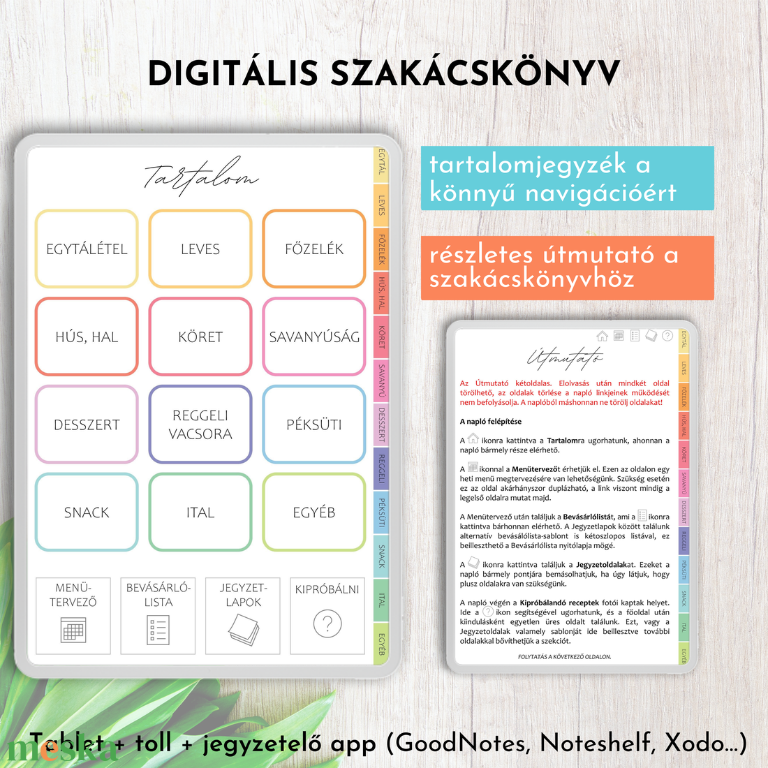 Digitális szakácskönyv - otthon & életmód - konyhafelszerelés, tálalás - sütés, főzés - receptfüzet - Meska.hu Digitális szakácskönyv - otthon & életmód - konyhafelszerelés, tálalás - sütés, főzés - receptfüzet - Meska.hu
