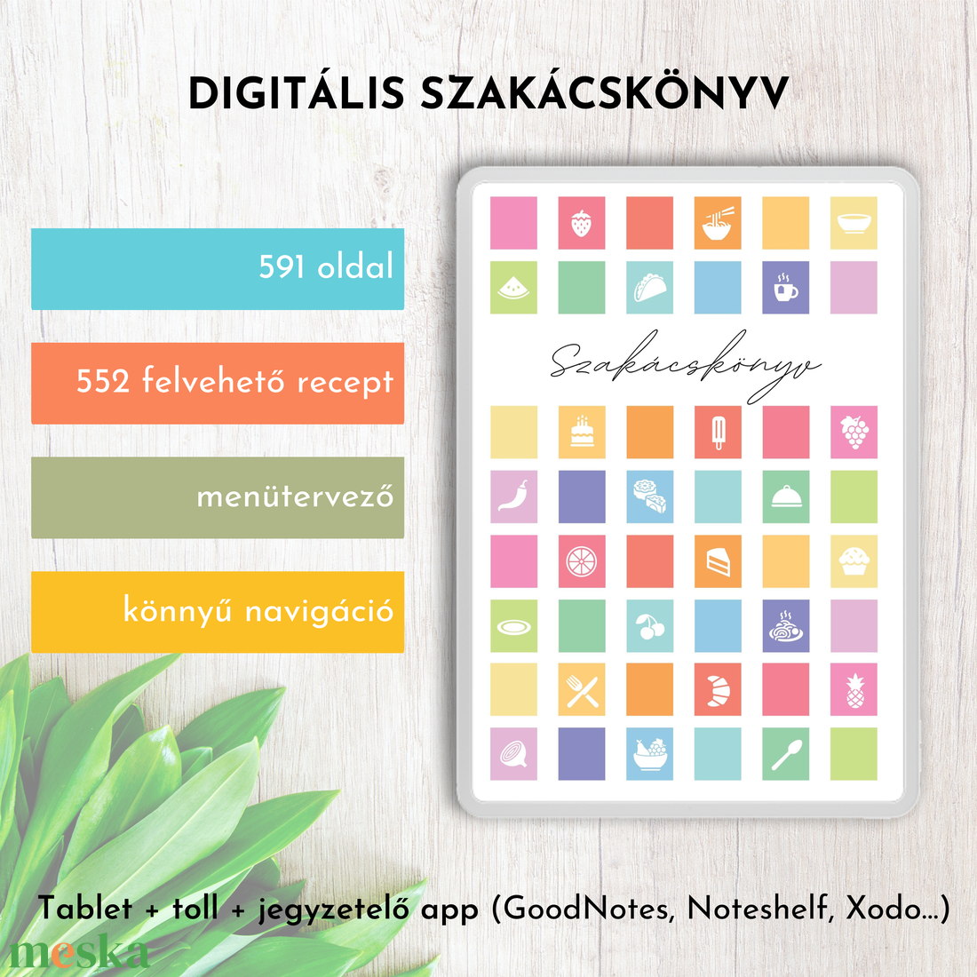 Digitális szakácskönyv - otthon & életmód - konyhafelszerelés, tálalás - sütés, főzés - receptfüzet - Meska.hu Digitális szakácskönyv - otthon & életmód - konyhafelszerelés, tálalás - sütés, főzés - receptfüzet - Meska.hu