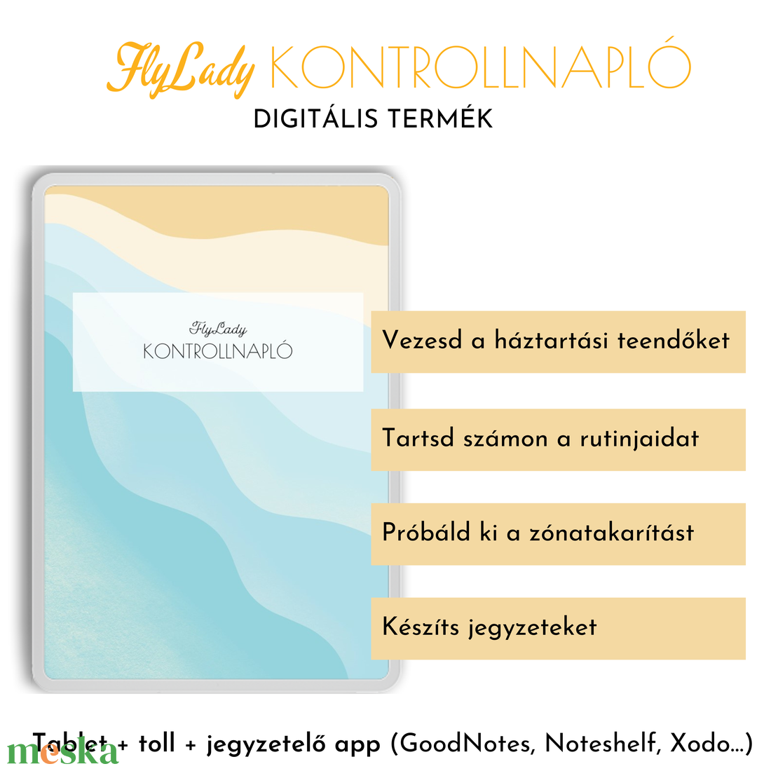 FlyLady Kontrollnapló - otthon & életmód - papír, írószer - naptár & tervező - Meska.hu