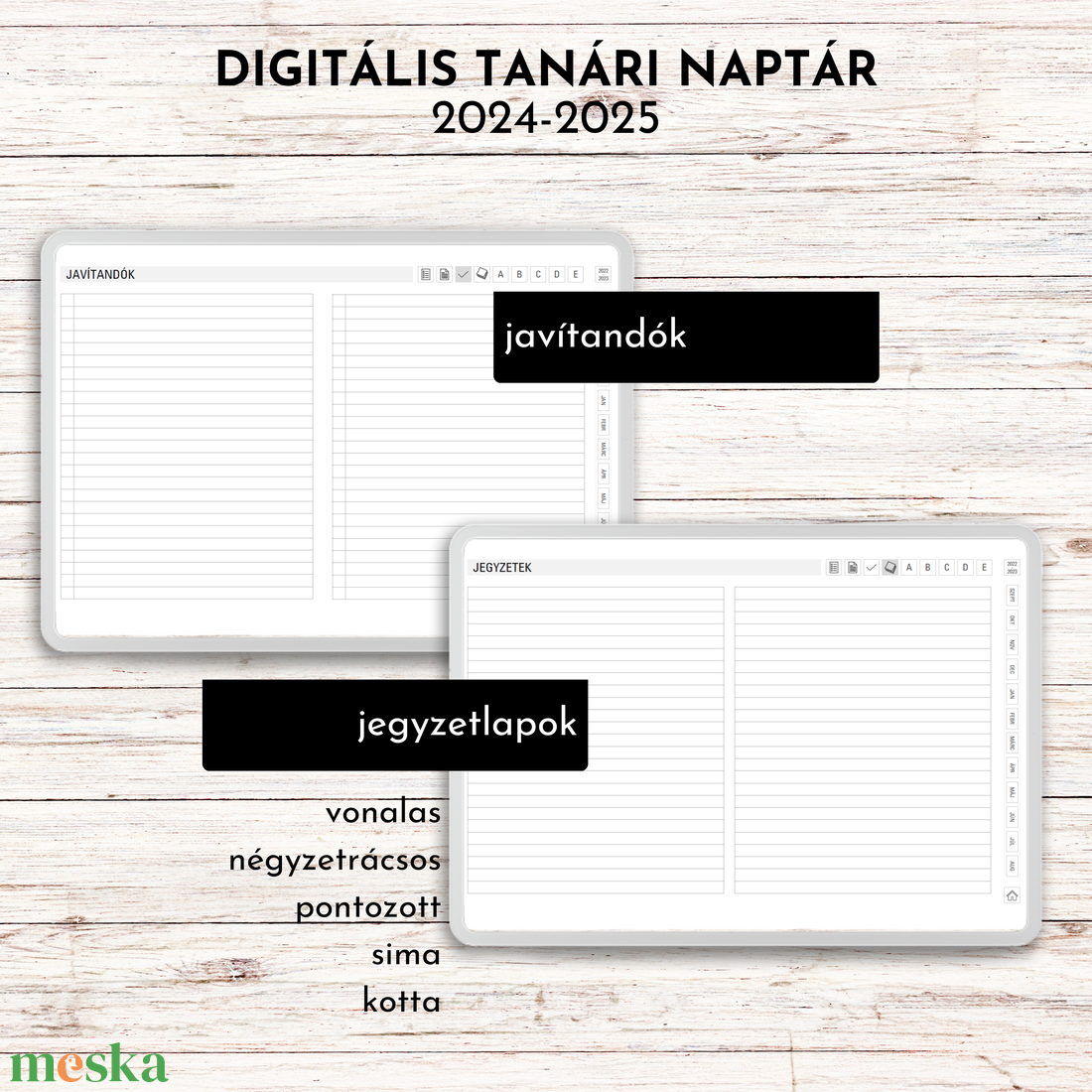 Digitális tanári naptár a 2024-2025-ös tanévre - otthon & életmód - papír, írószer - naptár & tervező - Meska.hu Digitális tanári naptár a 2024-2025-ös tanévre - otthon & életmód - papír, írószer - naptár & tervező - Meska.hu