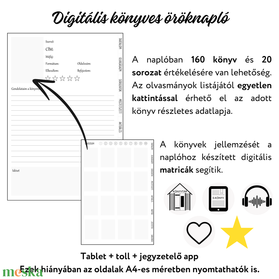 Digitális könyves napló - otthon & életmód - papír, írószer - jegyzetfüzet & napló - Meska.hu Digitális könyves napló - otthon & életmód - papír, írószer - jegyzetfüzet & napló - Meska.hu