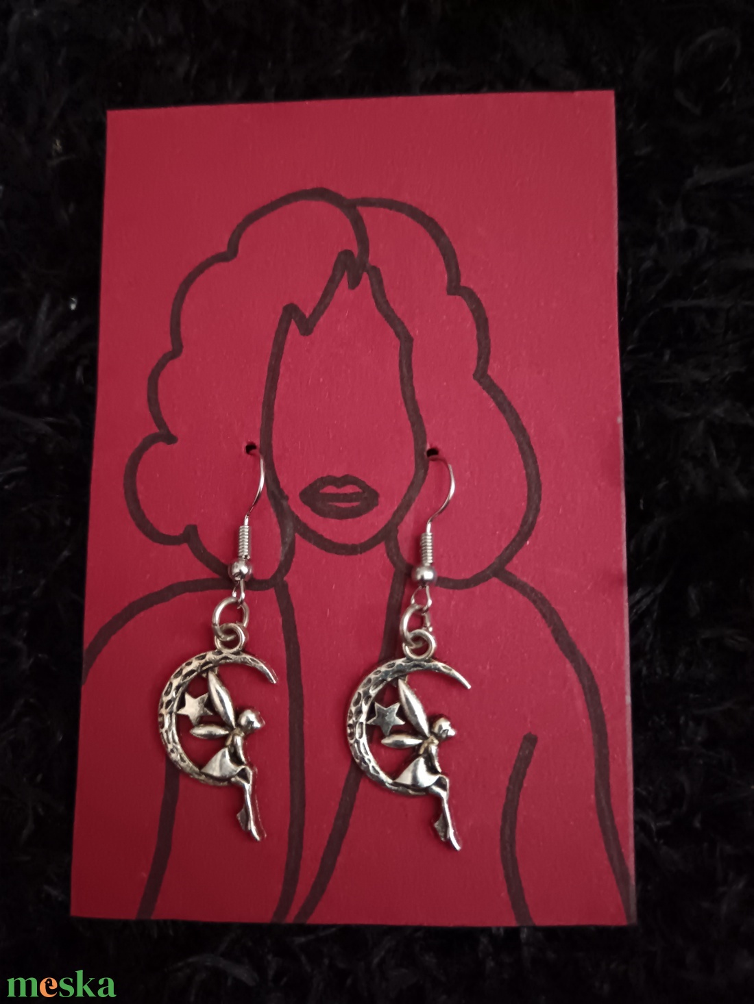 Tündér a holdon fülbevaló  - ékszer - fülbevaló - lógó fülbevaló - Meska.hu