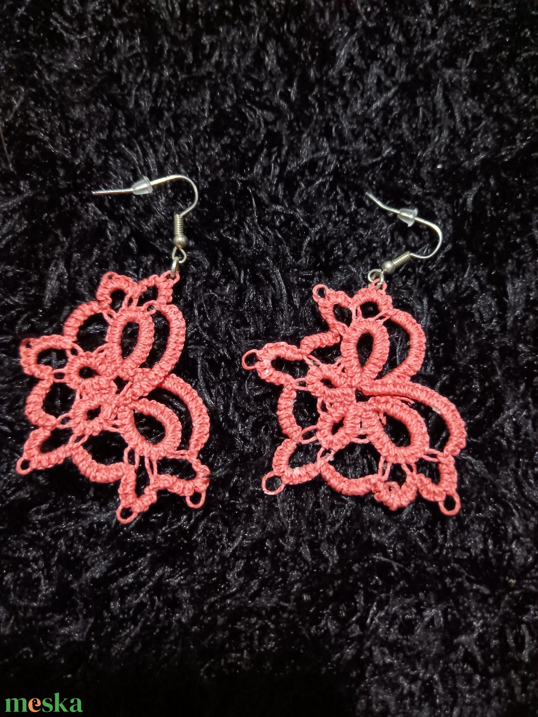  hajócsipke pillangó fülbevaló  - ékszer - fülbevaló - lógó fülbevaló - Meska.hu