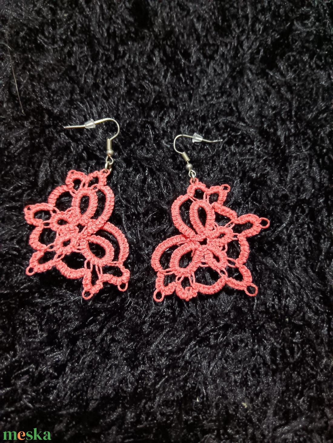  hajócsipke pillangó fülbevaló  - ékszer - fülbevaló - lógó fülbevaló - Meska.hu