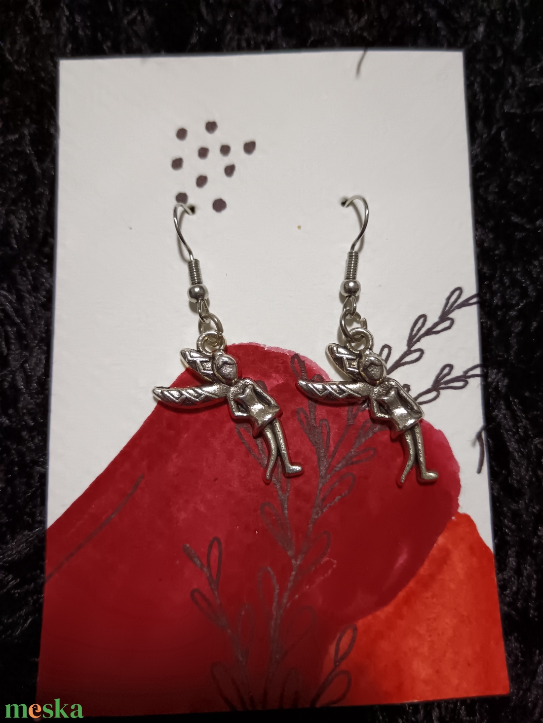 Tündér lány fülbevaló  - ékszer - fülbevaló - lógó fülbevaló - Meska.hu