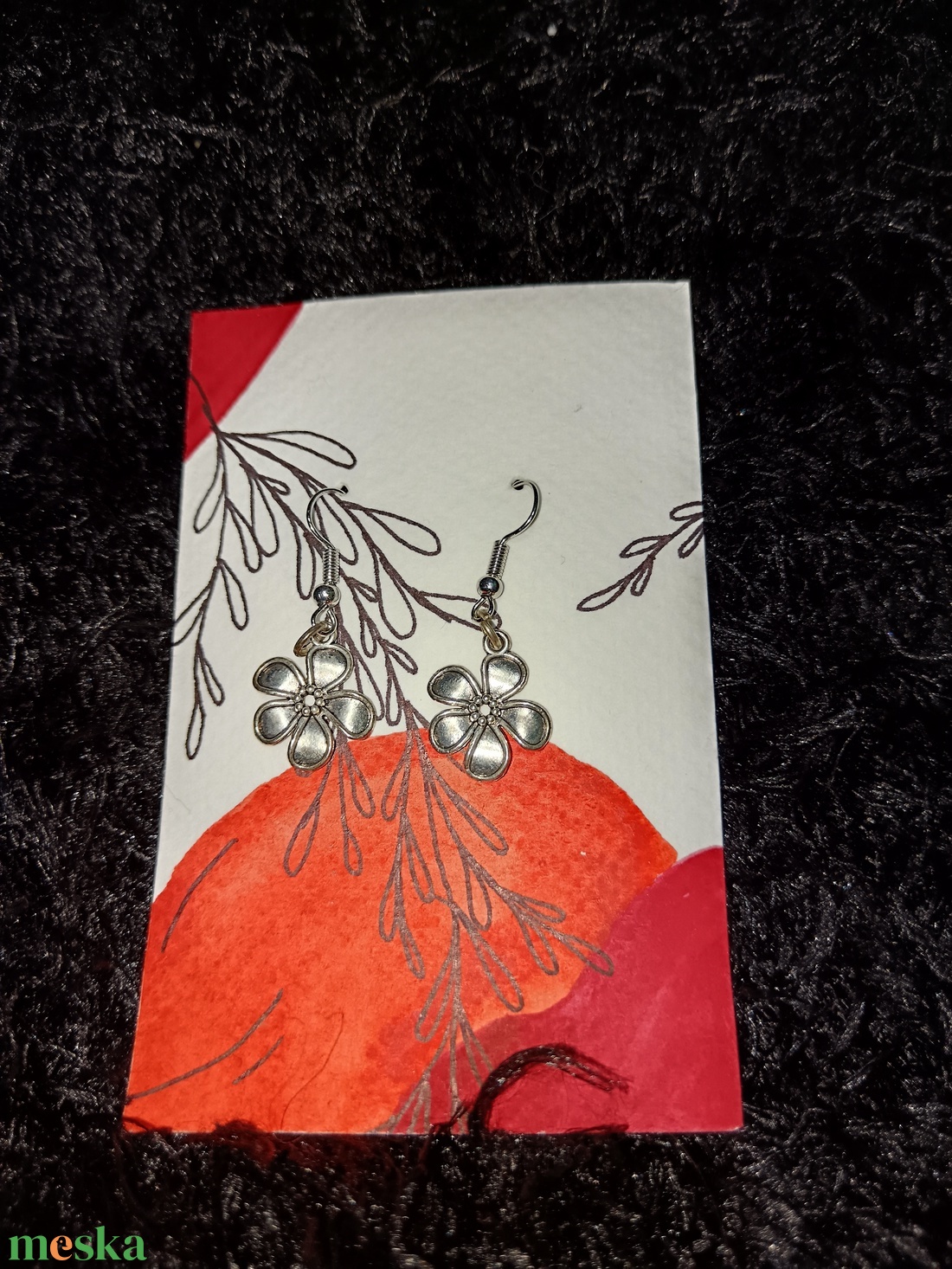 Virág fülbevaló  - ékszer - fülbevaló - lógó fülbevaló - Meska.hu