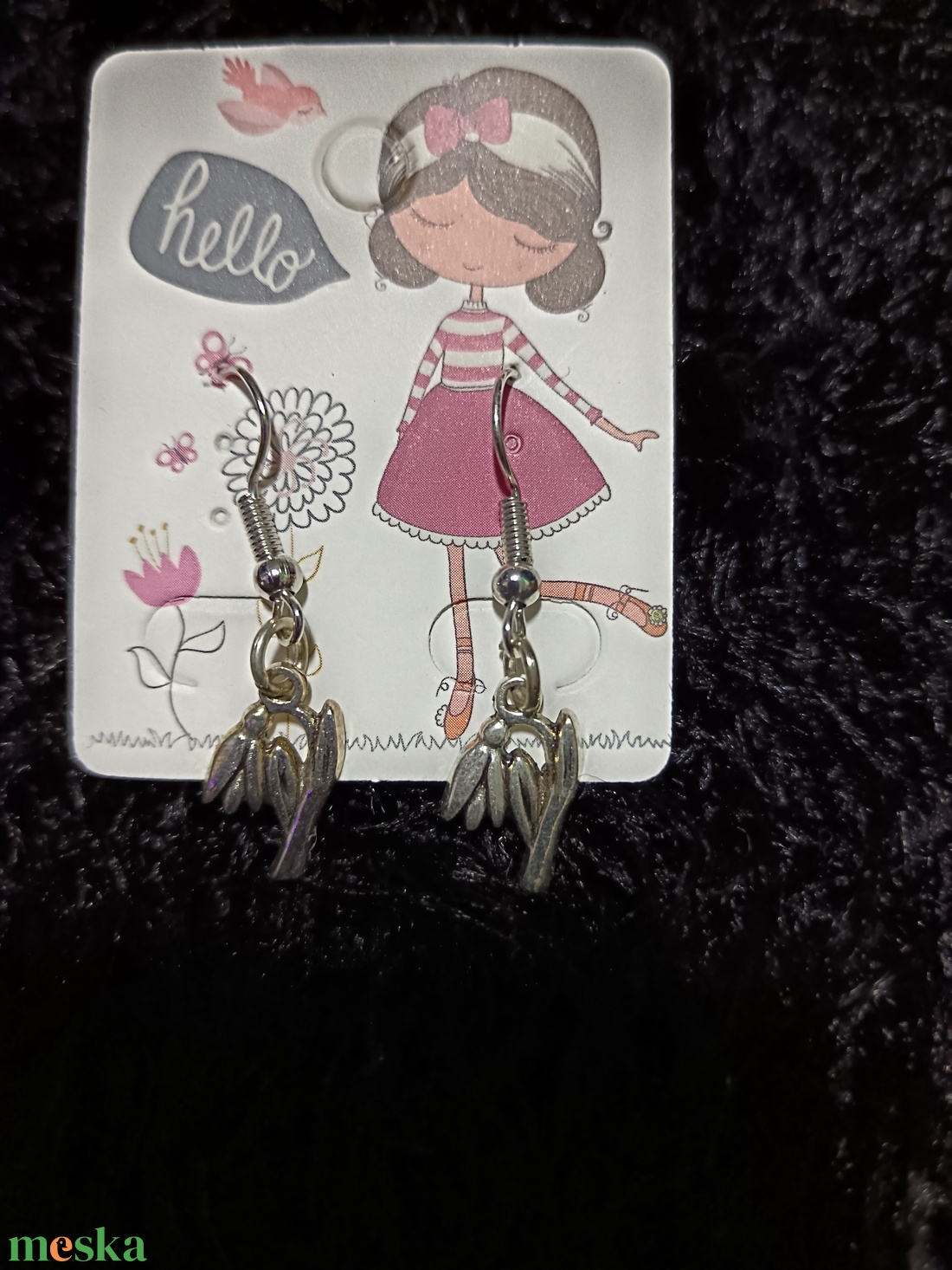 Nyiló kisvirág, hóvirág fülbevaló  - ékszer - fülbevaló - lógó fülbevaló - Meska.hu