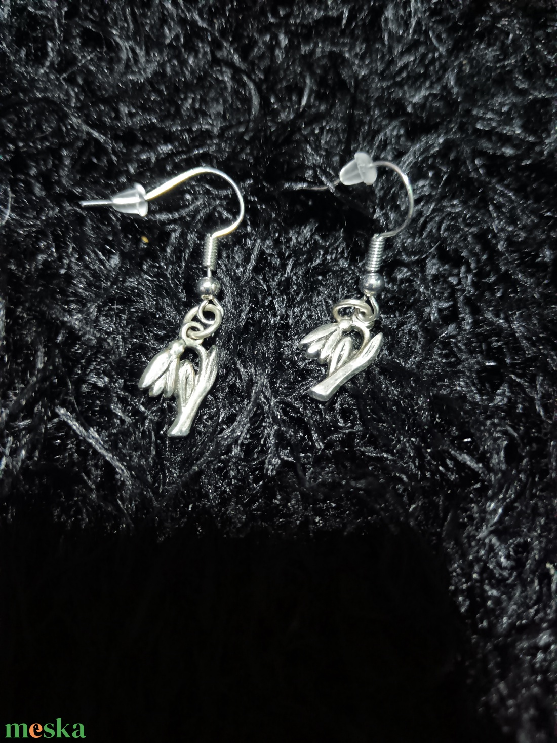 Nyiló kisvirág, hóvirág fülbevaló  - ékszer - fülbevaló - lógó fülbevaló - Meska.hu