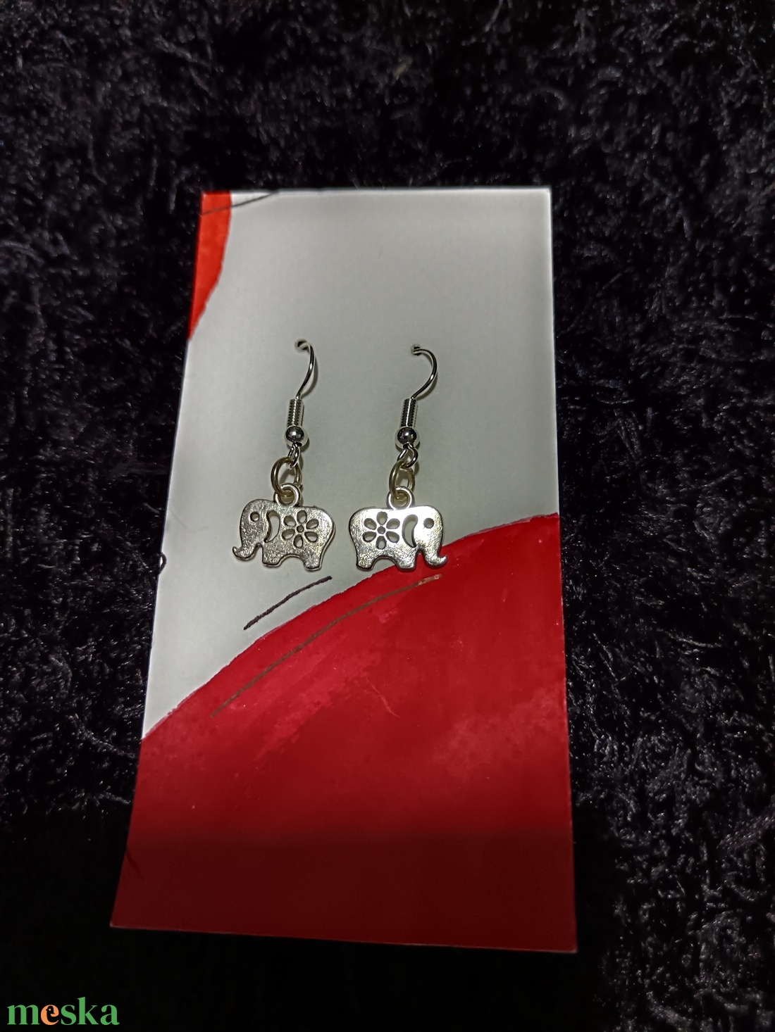 Elefánt fülbevaló  - ékszer - fülbevaló - lógó fülbevaló - Meska.hu