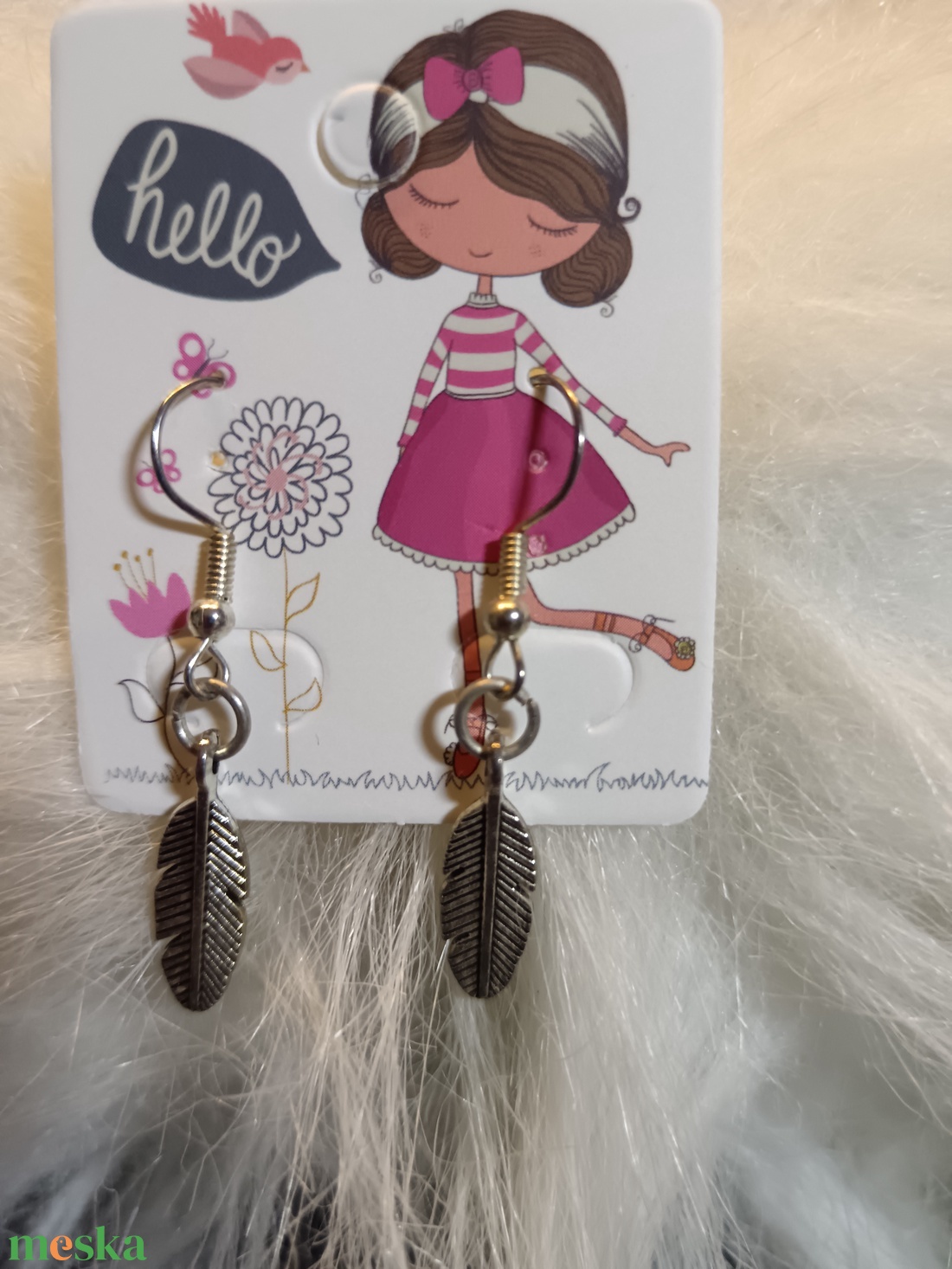 Leveles fülbevaló � természetes elegancia és megújulás - ékszer - fülbevaló - lógó fülbevaló - Meska.hu