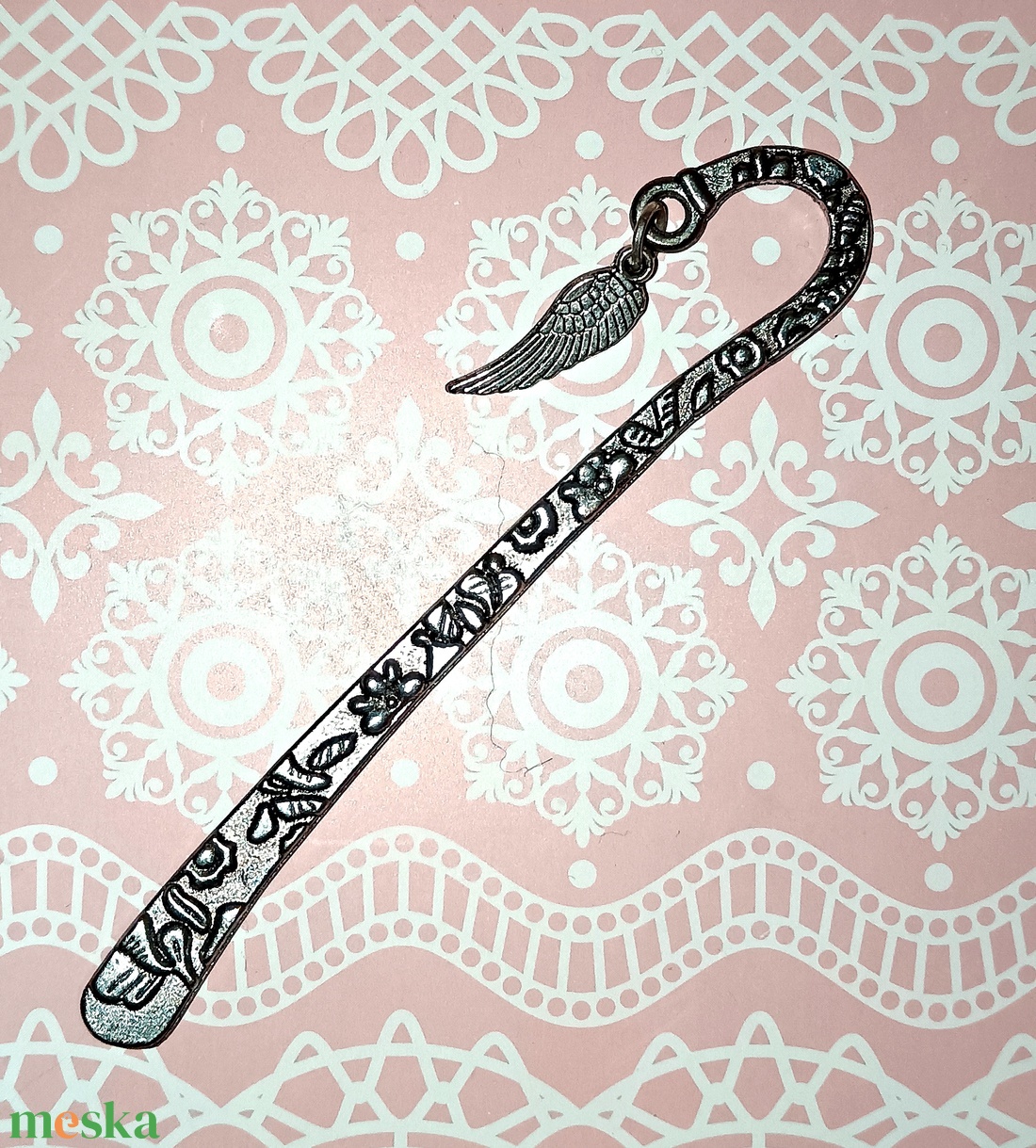 Fém könyvjelző angyalszárny fityegővel � védelem és inspiráció minden oldalnál - könyv & zene - könyvjelző - Meska.hu