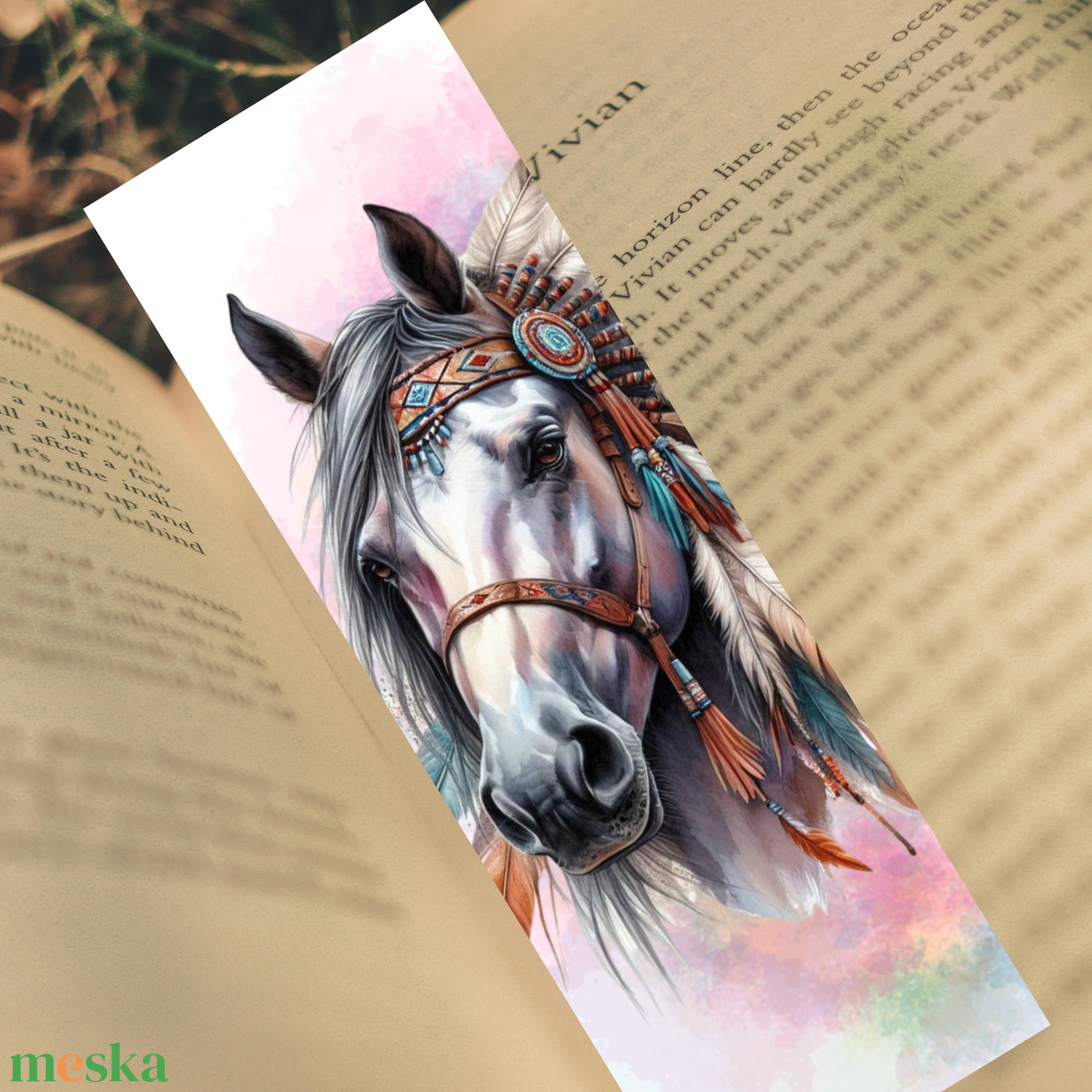 Digitális indián lovas könyvjelző szett � 5 db nyomtatható PDF (5 � 15 cm) - művészet - grafika & illusztráció - digitális - Meska.hu