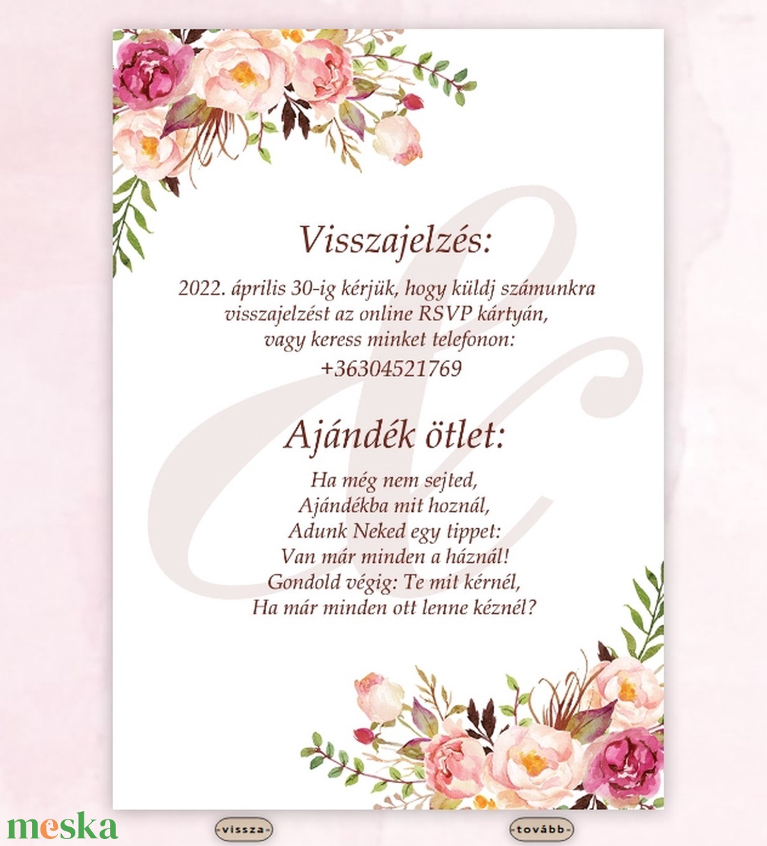 Digitális esküvői meghívó watercolor virág motívummal - művészet - grafika & illusztráció - digitális - Meska.hu Digitális esküvői meghívó watercolor virág motívummal - művészet - grafika & illusztráció - digitális - Meska.hu