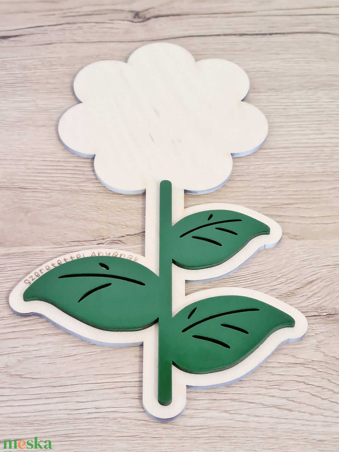 Anyák napi virág kézlenyomattal - otthon & életmód - virágdekoráció - virágdíszek - lézervágott virágdíszek - Meska.hu