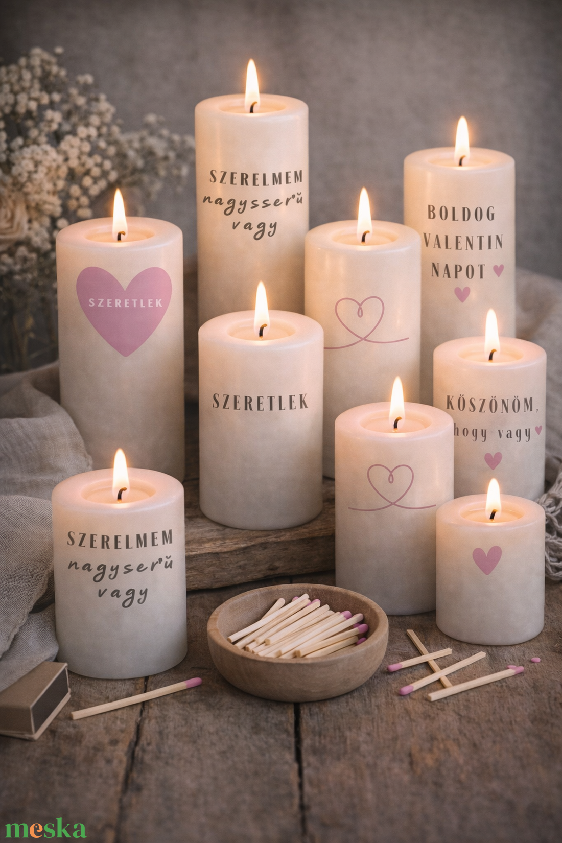 Valentin napi feliratgyűjtemény rózsaszín -fekete� nyomtatható PDF A4 (matrica, waterslide, dekor) - művészet - grafika & illusztráció - digitális - Meska.hu