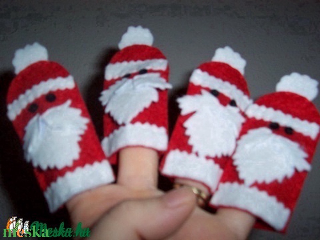 Télapó ujjbáb  - játék & sport - bábok - ujjbáb - Meska.hu