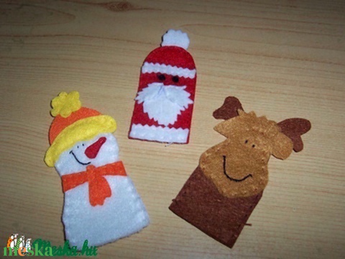 Télapó  és társai ujjbábkészlet - játék & sport - bábok - báb készlet - Meska.hu