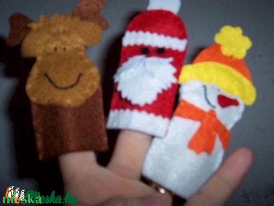 Télapó  és társai ujjbábkészlet - játék & sport - bábok - báb készlet - Meska.hu