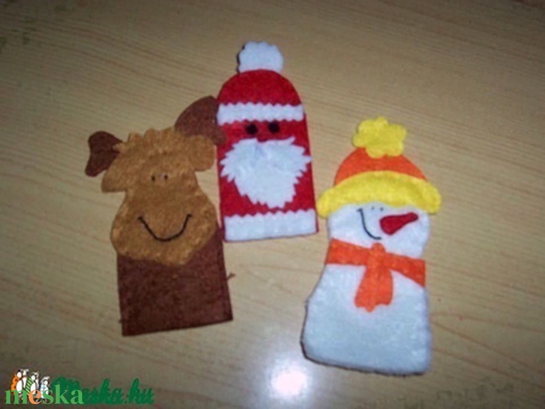 Télapó  és társai ujjbábkészlet - játék & sport - bábok - báb készlet - Meska.hu