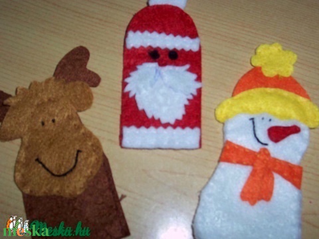 Télapó  és társai ujjbábkészlet - játék & sport - bábok - báb készlet - Meska.hu