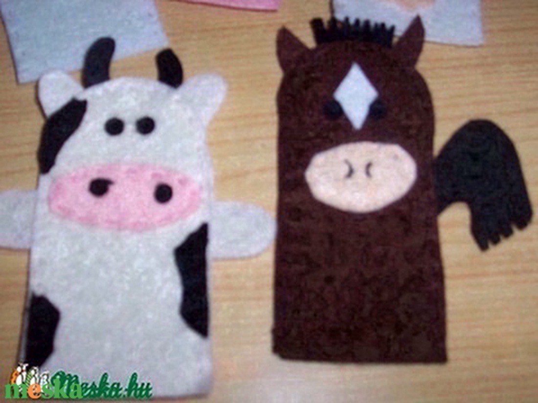 Ujjbábkészlet - az istálló lakói - játék & sport - bábok - ujjbáb - Meska.hu