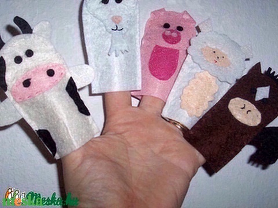 Ujjbábkészlet - az istálló lakói - játék & sport - bábok - ujjbáb - Meska.hu