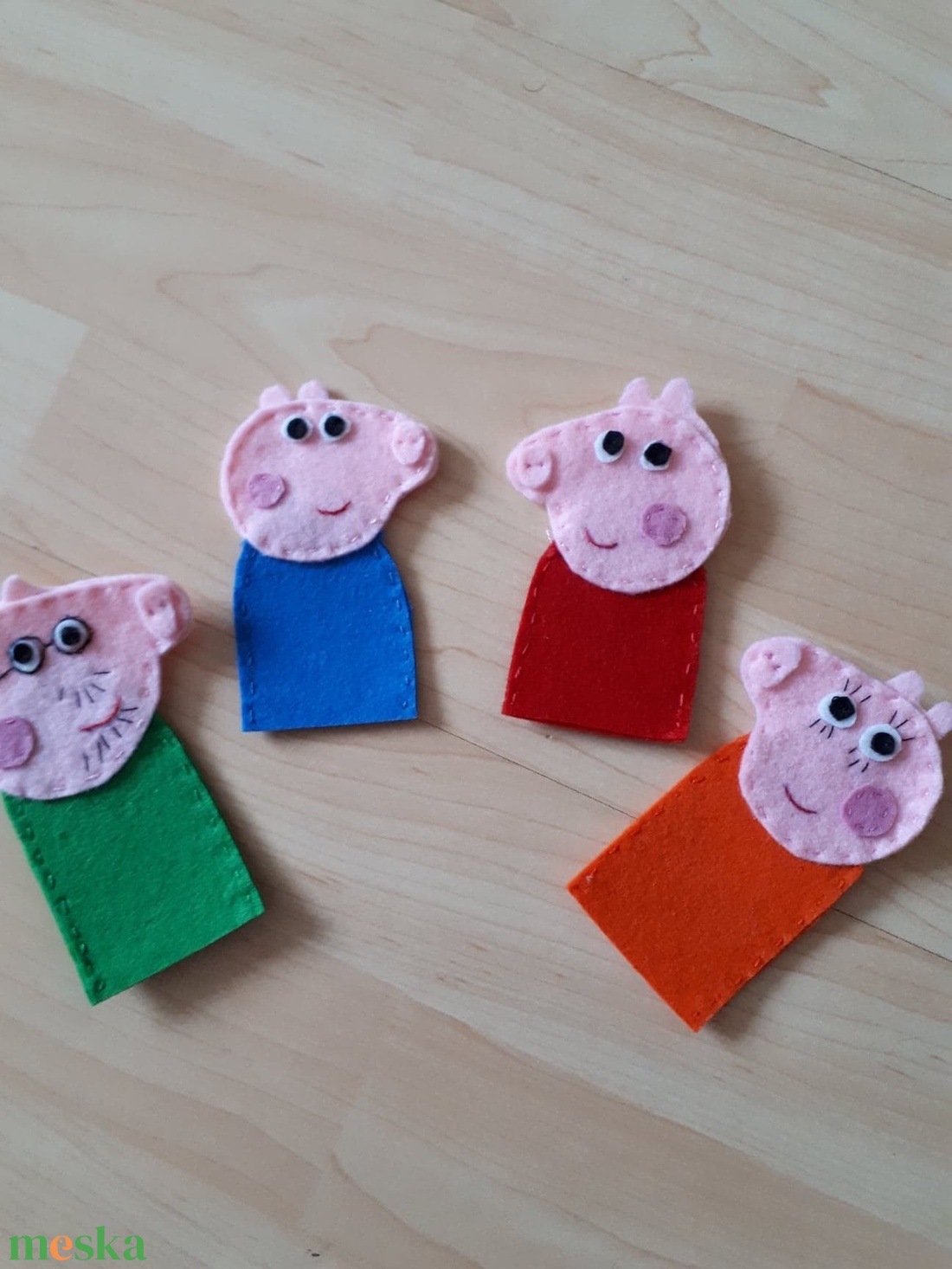  Peppáék ujjbábkészlet - játék & sport - bábok - kesztyűbáb - Meska.hu