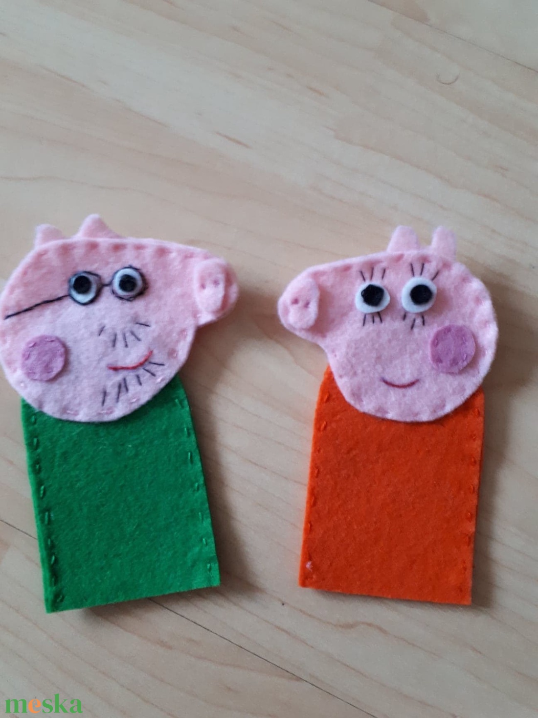  Peppáék ujjbábkészlet - játék & sport - bábok - kesztyűbáb - Meska.hu