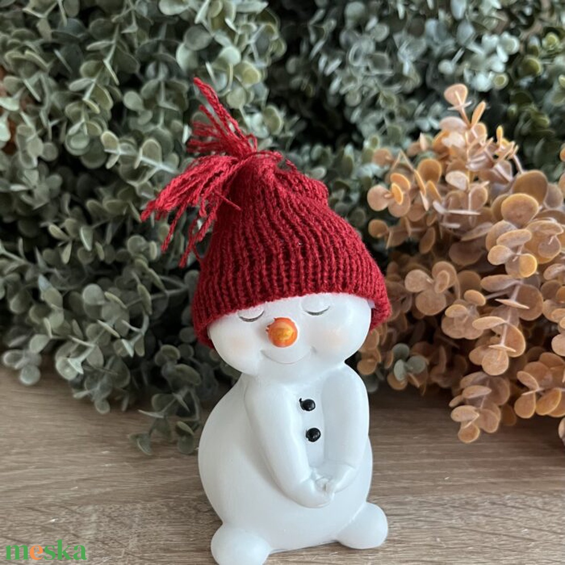 Kerámia hóember, cuki - kellékek & szerszámok - díszíthető tárgyak - kerámia - Meska.hu