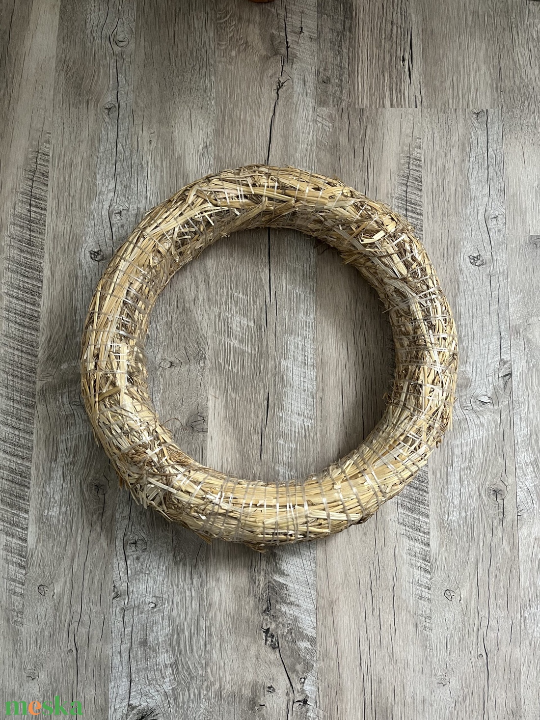 25 cm szalma koszorú alap - kellékek & szerszámok - dekorációs kellékek - koszorú, koszorúalap - Meska.hu