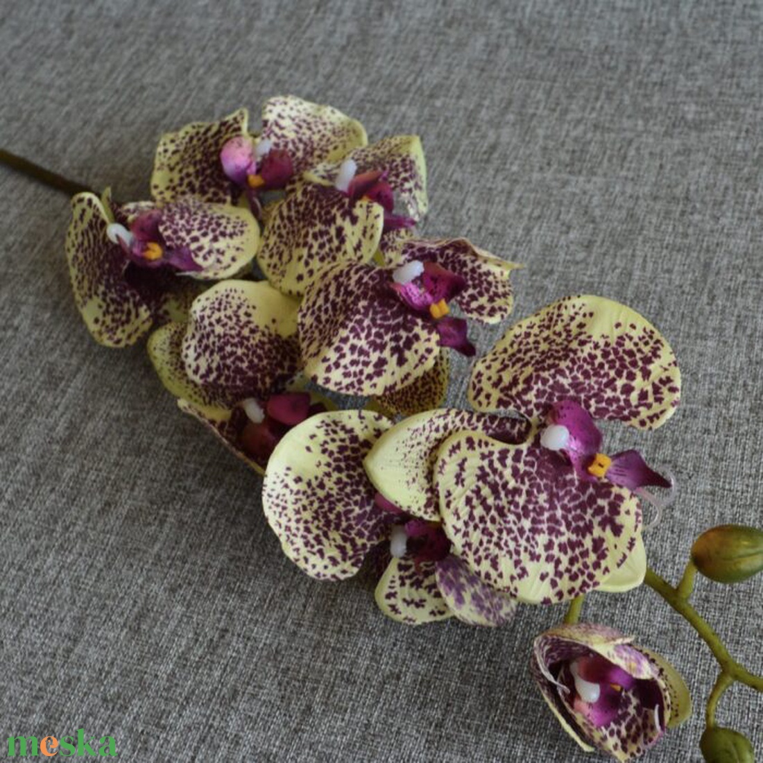 Lila pöttyös sárga orchidea - otthon & életmód - dekoráció - virágdekoráció - virágok - szálas virág - Meska.hu
