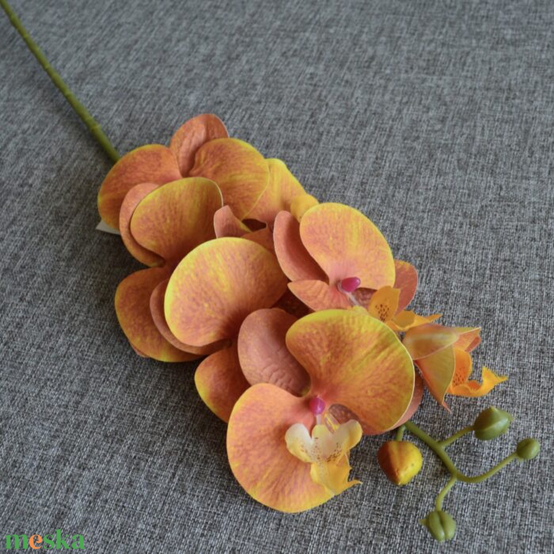 Narancs színű orchidea - otthon & életmód - dekoráció - virágdekoráció - virágok - szálas virág - Meska.hu