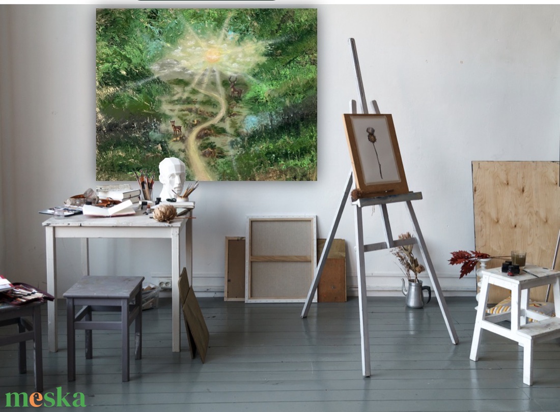 Erdő festmény - művészet - festmény - akril - Meska.hu