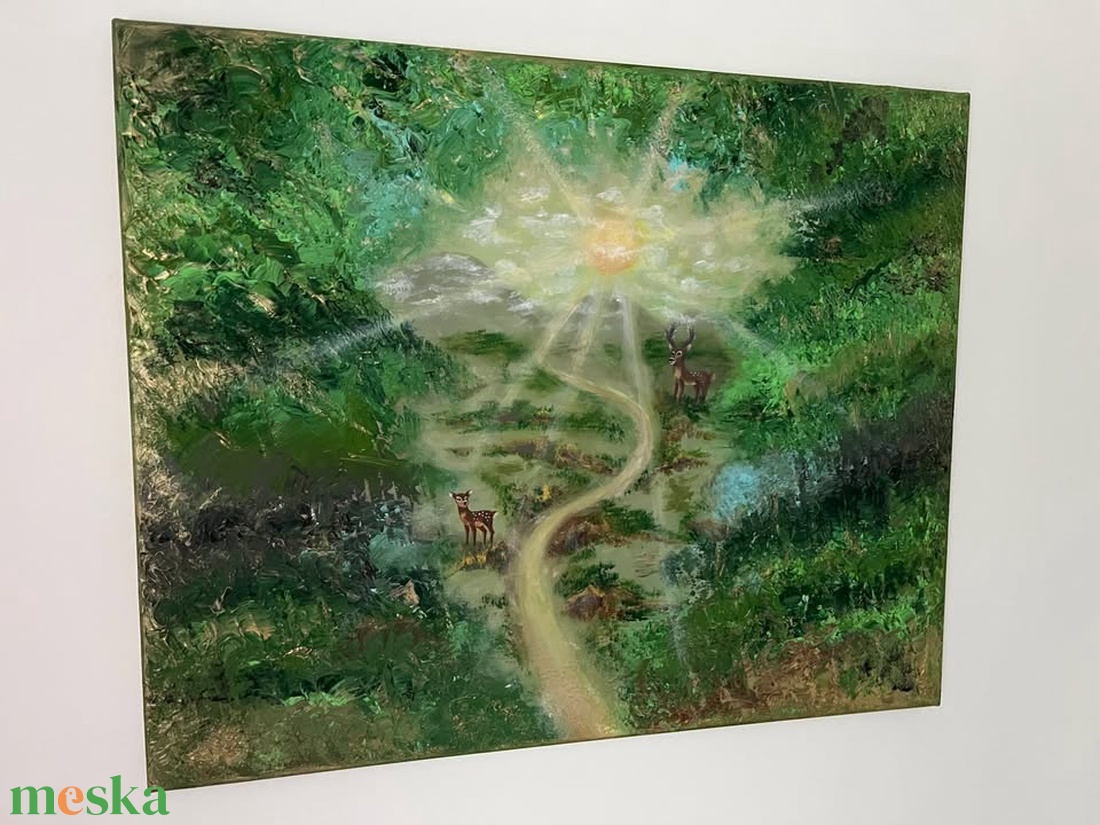 Erdő festmény - művészet - festmény - akril - Meska.hu